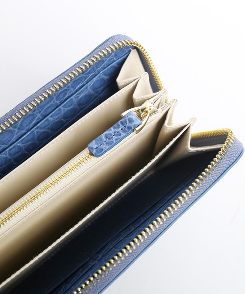 長財布 財布 クロコダイルレザー 長財布 マット加工 一枚革 レディース メンズの画像