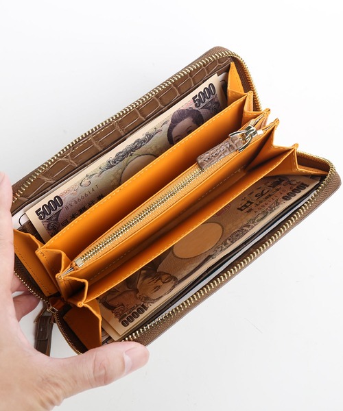 長財布 財布 クロコダイルレザー 長財布 マット加工 一枚革 レディース メンズの画像