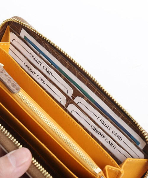 長財布 財布 クロコダイルレザー 長財布 マット加工 一枚革 レディース メンズの画像