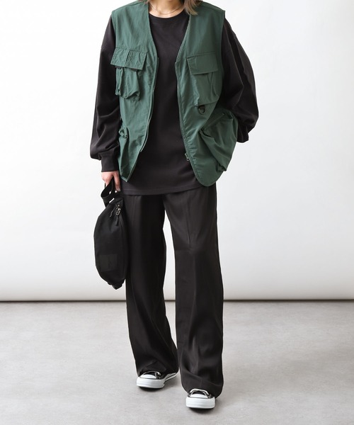 「ZIP FIVE」 ナイロンベスト MEDIUM ブラック メンズ_画像5