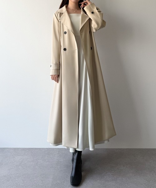即完売のレースコート CLEL】Loose Cord Lace Long Chester Coat/ルーズコードレース ロング