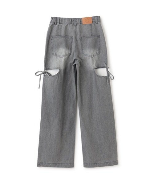 LOVETOXIC パンツ リボンスリットライトデニム キッズ 子供服 女の子