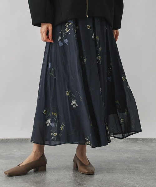 新品タグ付き　ellie ブラック ニットフレアスカート ELLIE ニットフレアスカート【BLACK】