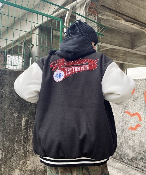 「.KOM」 スタジャン X-LARGE ブルー メンズ_画像5