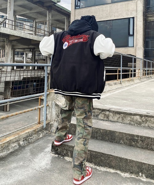 「.KOM」 スタジャン X-LARGE ブルー メンズ_画像8