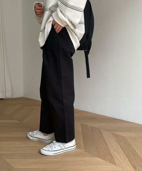 「CANAL JEAN」 「El mar」チノパンツ SMALL ブラック レディース