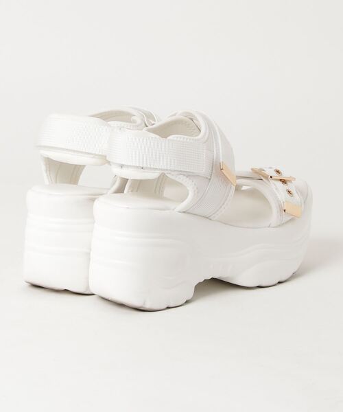 「attagirl」 フラットサンダル L ホワイト レディース_画像2