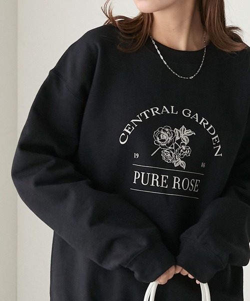 GILDAN / カットソー/M/コットン/BLK/総柄 GILDAN（ギルダン） スウェットカットソー M オフホワイト レディース