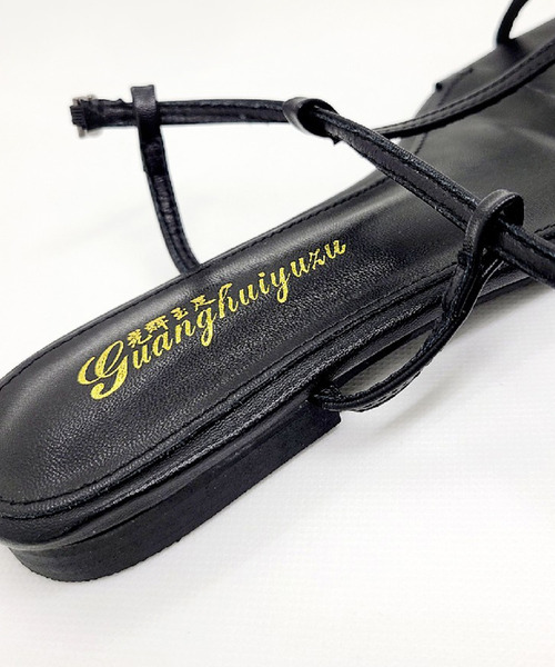 「TeddyShop」 フラットサンダル 22.5cm ブラック レディース_画像9