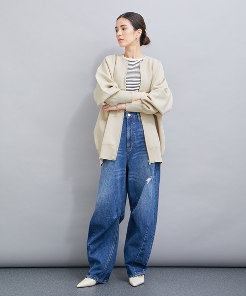 「LE CERCLE par rope'」 ジップアップブルゾン FREE キナリ レディース_画像8