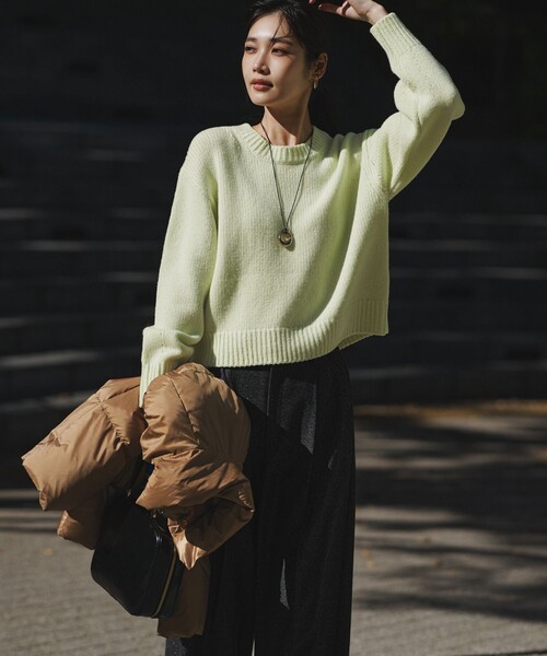 23区（ニジュウサンク） パンツ ラメミックスツイード タック ワイド