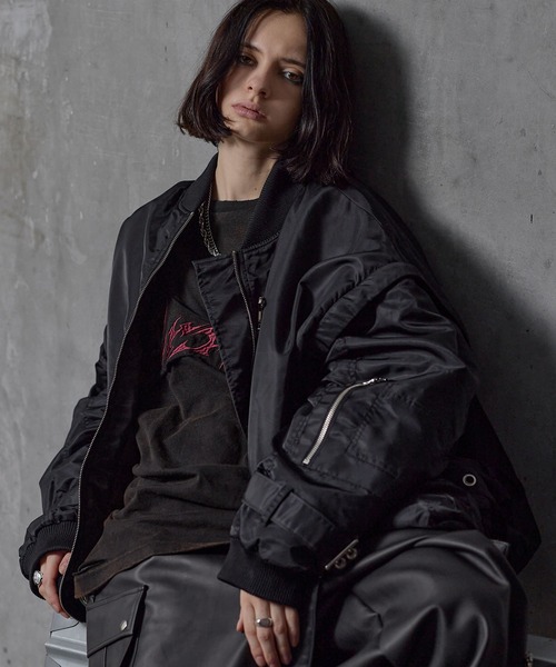 ERAR ma1 ma-1 「ERAR」ジップアーム2wayハイギミックキルティング中綿