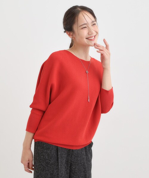 カシミヤ ドルマンニット セーター オフタートル 毛 ドレープ ロング ウール NICOLE｜【ex/tra】 ウールカシミヤ ケーブル タートルネックニット