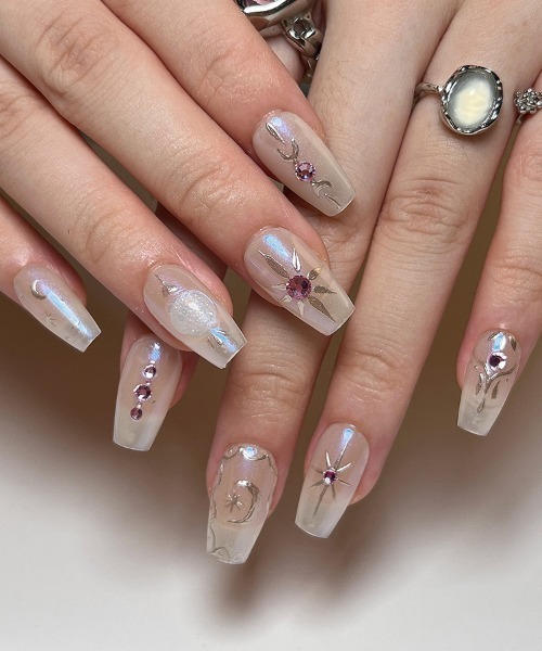 ネイルチップ ネイルシール 簡単にネイルチップ ハンドネイルチップ