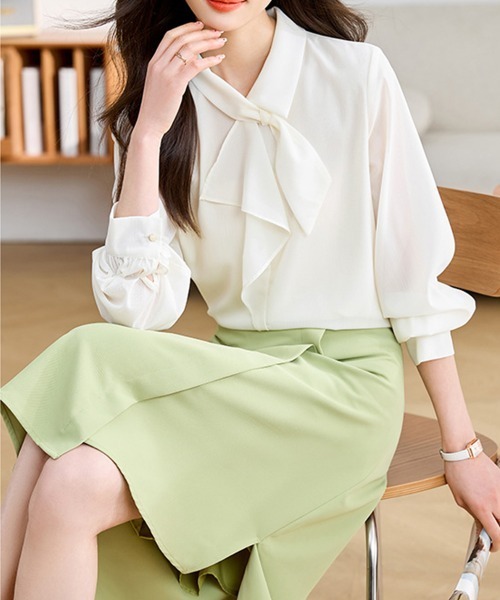 「Miniministore」 7分袖ブラウス X-LARGE ホワイト レディース_画像4