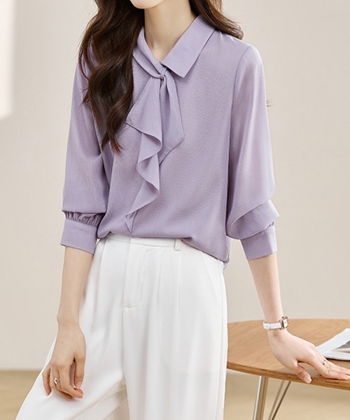 「Miniministore」 7分袖ブラウス X-LARGE ホワイト レディース_画像7