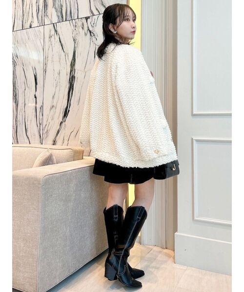 ダズリン dazzlin ボアフレンチブルゾン （ピンク） -ファッション通販