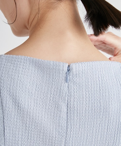 「CELFORD」 半袖ワンピース 36 ネイビー レディース_画像5