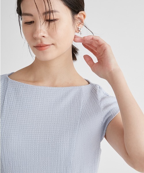 「CELFORD」 半袖ワンピース 36 ネイビー レディース_画像6