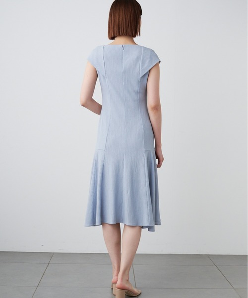 「CELFORD」 半袖ワンピース 36 ネイビー レディース_画像8