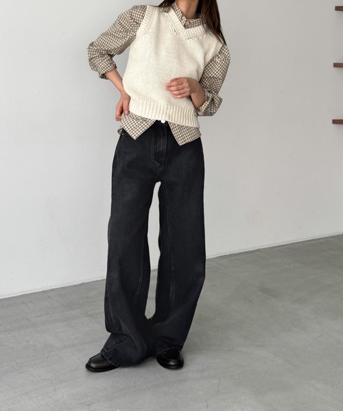 最終値下げOUVIR　SKEWデニムパンツ　canaljean CANAL JEAN（キャナルジーン） ジーンズ デニム デニムパンツ OUVIR