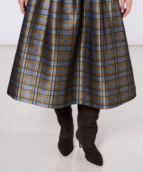 Sov.ジャガードチェックフレアスカート チェックジャガードスカート | Sov. - Carry On ONLINE STORE