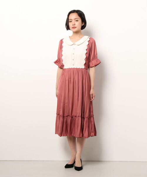 axes femme（アクシーズ ファム） 半袖ワンピース FREE ピンク