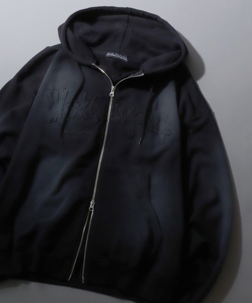 SESSIONS Mark Gonzales ハーフジップ パーカー ブラック Mark Gonzales（マークゴンザレス） パーカー MARK GONZALES ARTWORK