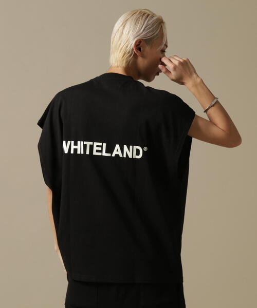 「WHITELAND」 ノースリーブトップス L ブラック メンズ_画像5