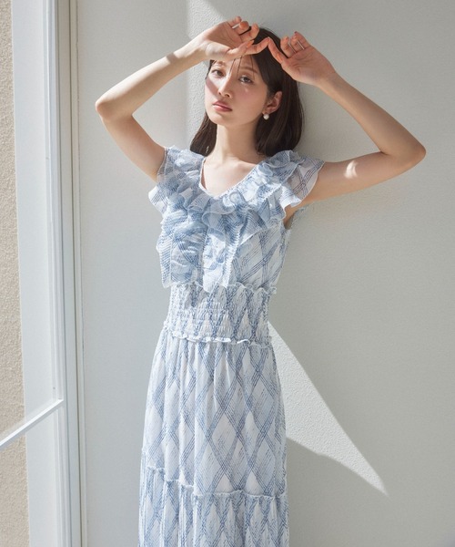 SNIDEL（スナイデル） ノースリーブワンピース 00 ライトブルー