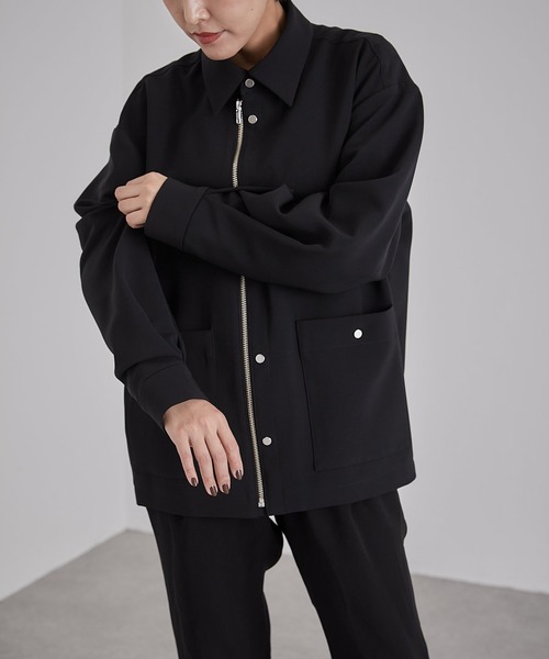 ear PAPILLONNER ブラックジャケット ear PAPILLONNER（イア パピヨネ） ブルゾン FREE ブラック レディース