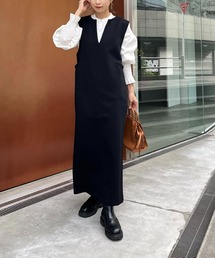 「CAPRICIEUX LE'MAGE」 ノースリーブワンピース FREE ベージュ レディースの画像4