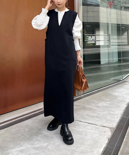 「CAPRICIEUX LE'MAGE」 ノースリーブワンピース FREE ベージュ レディースの画像4