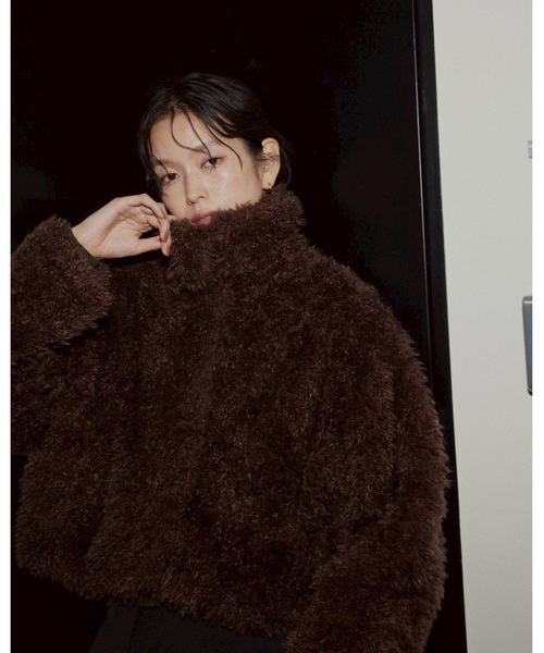 hellam（ヘラム） コート アウター スタンドカラーフェイクファー