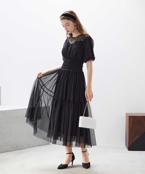 「Dorry Doll」 半袖ワンピース M パープル レディース_画像3