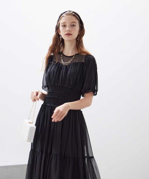 「Dorry Doll」 半袖ワンピース M パープル レディース_画像4