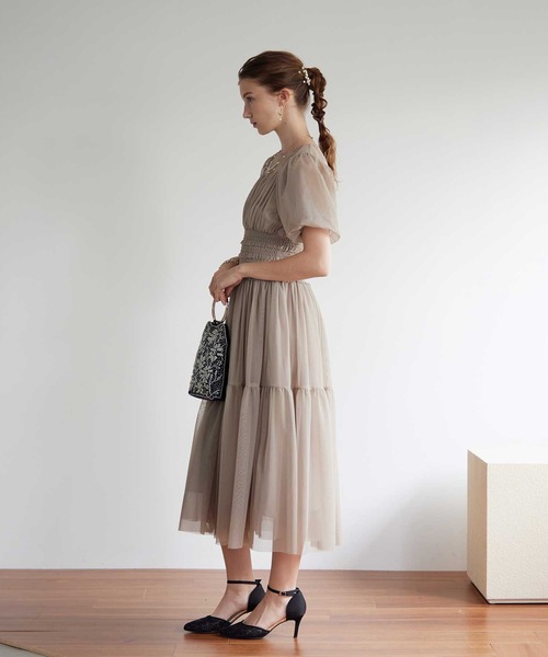 「Dorry Doll」 半袖ワンピース M パープル レディース_画像8