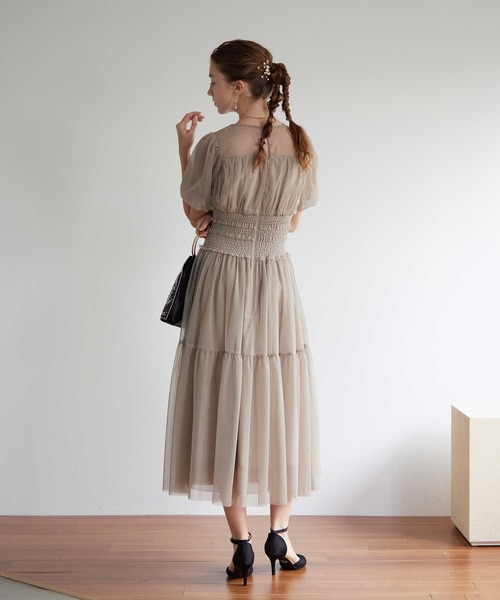 「Dorry Doll」 半袖ワンピース M パープル レディース_画像9
