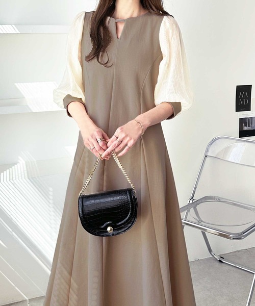 「GeeRA」 半袖ワンピース X-LARGE ブラック レディース_画像6