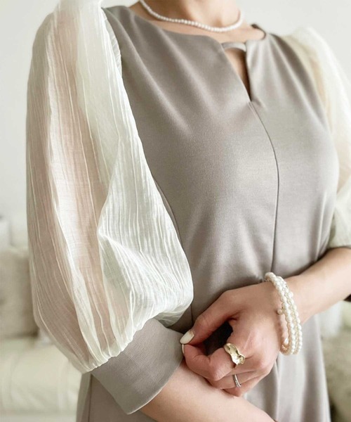 「GeeRA」 半袖ワンピース X-LARGE ブラック レディース_画像9