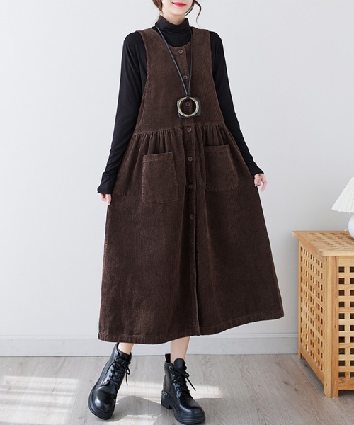 ジャンパースカート コーデュロイ素材ジャンパースカート : ZOZOTOWN