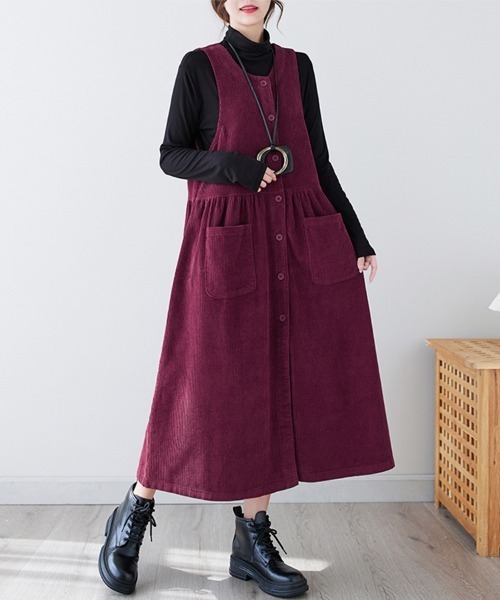 ジャンパースカート コーデュロイ素材ジャンパースカート : ZOZOTOWN