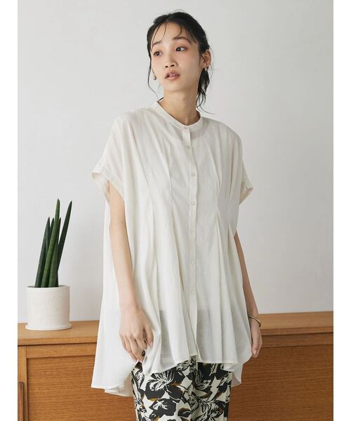 「CRAFT STANDARD BOUTIQUE」 半袖ブラウス FREE モカ レディース_画像2