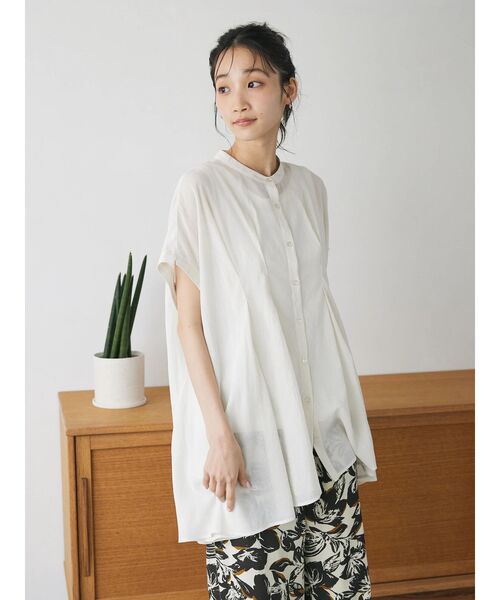 「CRAFT STANDARD BOUTIQUE」 半袖ブラウス FREE モカ レディース_画像3
