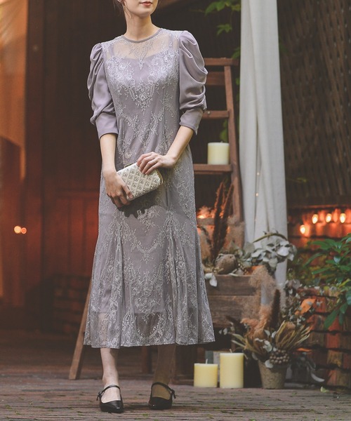 Kana 7分袖ワンピース L ブルー系その他 レディース : ZOZOTOWN Yahoo