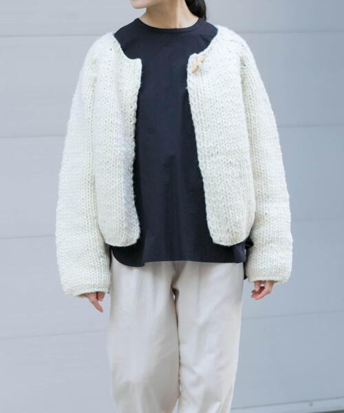かぐれ カーディガン ペルートグルボタンカーディガン レディース