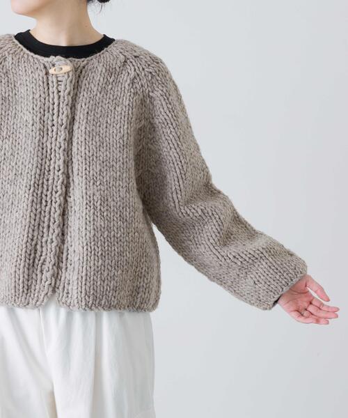 かぐれ カーディガン ペルートグルボタンカーディガン レディース