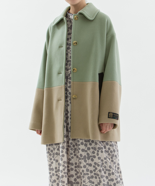 nop de nod（ノップドゥノッド） ステンカラーコート コート 二重織