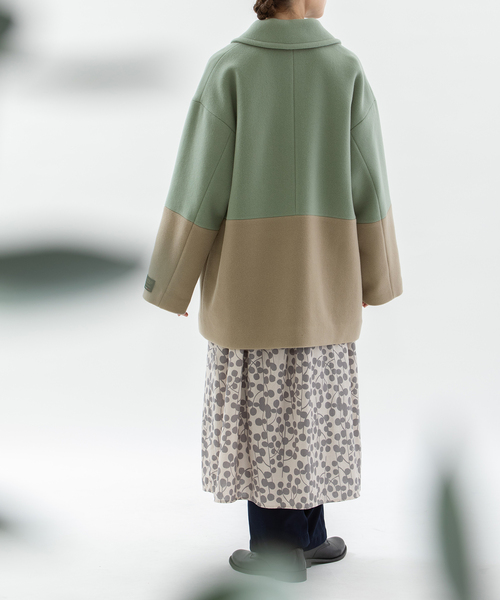 nop de nod（ノップドゥノッド） ステンカラーコート コート 二重織