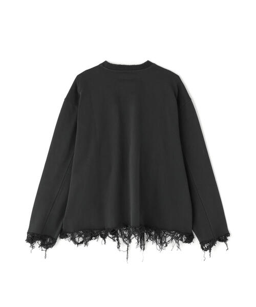 Danke Schon ダンケシェーン 24SS ロゴ刺繍 Vガゼットクルーネックスウェット UNS24036 L BLACK トレーナー 裏毛 トップス【新古品】【中古】【Danke Schon】 新品 Danke Schon ダンケシェーン 24SS ロゴ刺繍 Vガゼットクルー